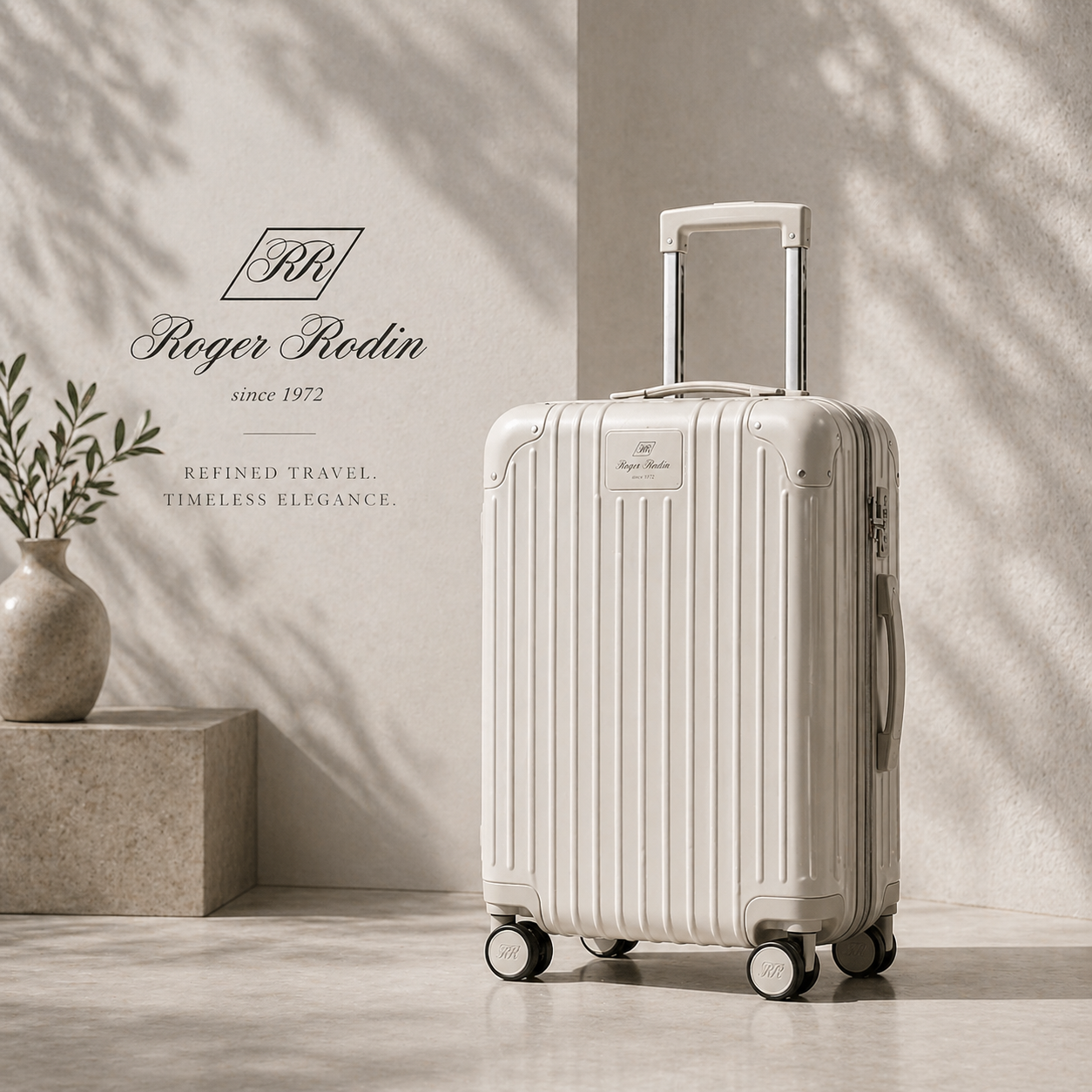 Roger Rodin Refined Travel suitcase.
